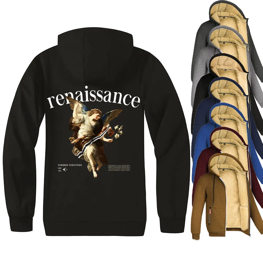 Men's Casual Coat Jacket Angel Print Zip Up Hoodies for Men Cold Winter Lambswool Plush Lined Zipper Sweatshirts 7 Colors
Men's Casual Coat Jacket Angel Print Zip Up Hoodies for Men Cold Winter Lambswool Plush Lined Zipper Sweatshirts 7 Colors