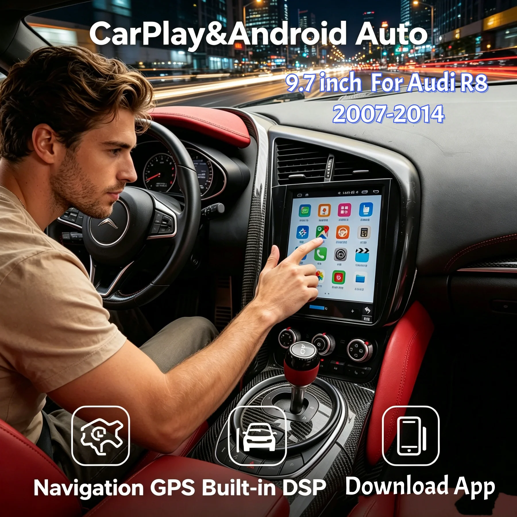 Touch Screen Car Radio For AUDI R8 2007-2015 Carplay Android System GPS Navigation Multimedia Video Receiver Head Unit Stereo
Touch Screen Car Radio For AUDI R8 2007-2015 Carplay Android System GPS Navigation Multimedia Video Receiver Head Unit Stereo