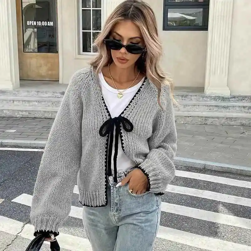 Autumn Winter Women's Loose Long Sleeve Knitted Sweater Knot Belted Open Cardigan Outerwear Comfortable Medium Thick
Autumn Winter Women's Loose Long Sleeve Knitted Sweater Knot Belted Open Cardigan Outerwear Comfortable Medium Thick