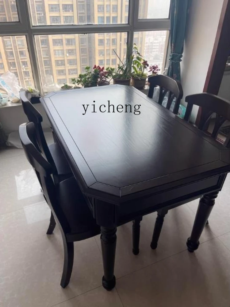 American Style Solid Wood Dining Table and Chair Set Simple Retro Restaurant Rectangular Home Dining Furniture
American Style Solid Wood Dining Table and Chair Set Simple Retro Restaurant Rectangular Home Dining Furniture