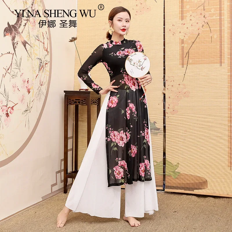 Chinese Style Classical Dance Clothes Hanfu Dance Performance Skirt Slit Modern Dance Performance Cheongsam Practice Clothes New
Chinese Style Classical Dance Clothes Hanfu Dance Performance Skirt Slit Modern Dance Performance Cheongsam Practice Clothes New