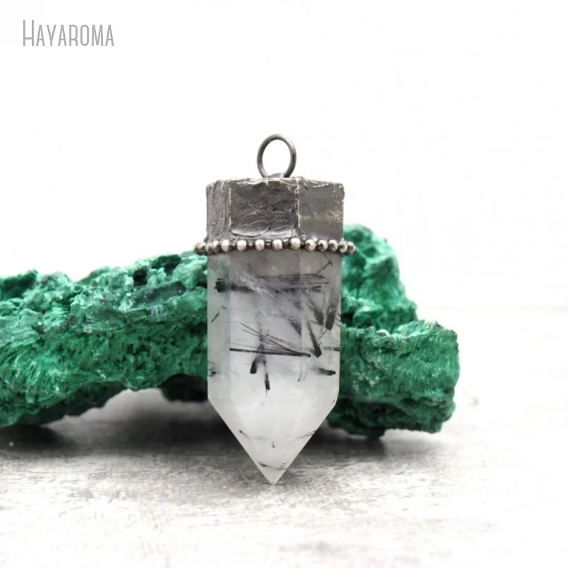 10Pcs Soldered Hexagonal Prisms Point Vintage Handmade Jewelry Antique Silver Color Tourmalinated Quartz Pendant PM40806
10Pcs Soldered Hexagonal Prisms Point Vintage Handmade Jewelry Antique Silver Color Tourmalinated Quartz Pendant PM40806