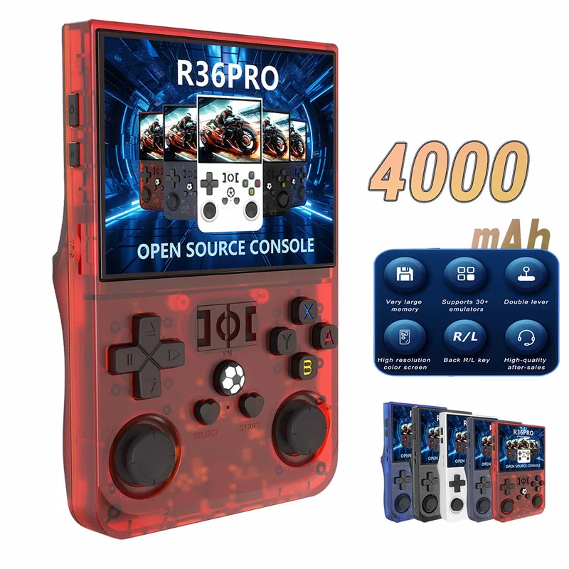 Портативная ретро-игровая консоль R36pro с экраном 4 дюйма, 20000+ игр, длительное время автономной работы, совместимость с Wi-Fi
Портативная ретро-игровая консоль R36pro с экраном 4 дюйма, 20000+ игр, длительное время автономной работы, совместимость с Wi-Fi
