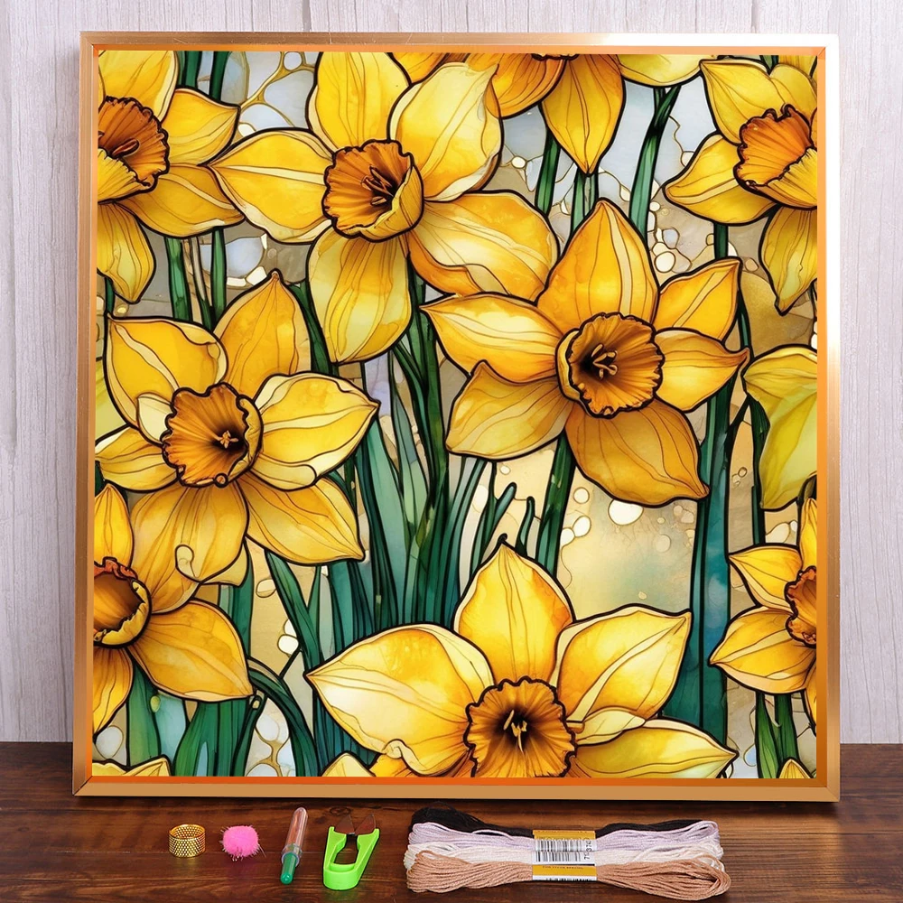 Flower Narcissus Pre-Printed Cross Stitch DIY Embroidery Complete Kit Needlework Painting Hobby Craft Stamped Magic Different
Flower Narcissus Pre-Printed Cross Stitch DIY Embroidery Complete Kit Needlework Painting Hobby Craft Stamped Magic Different