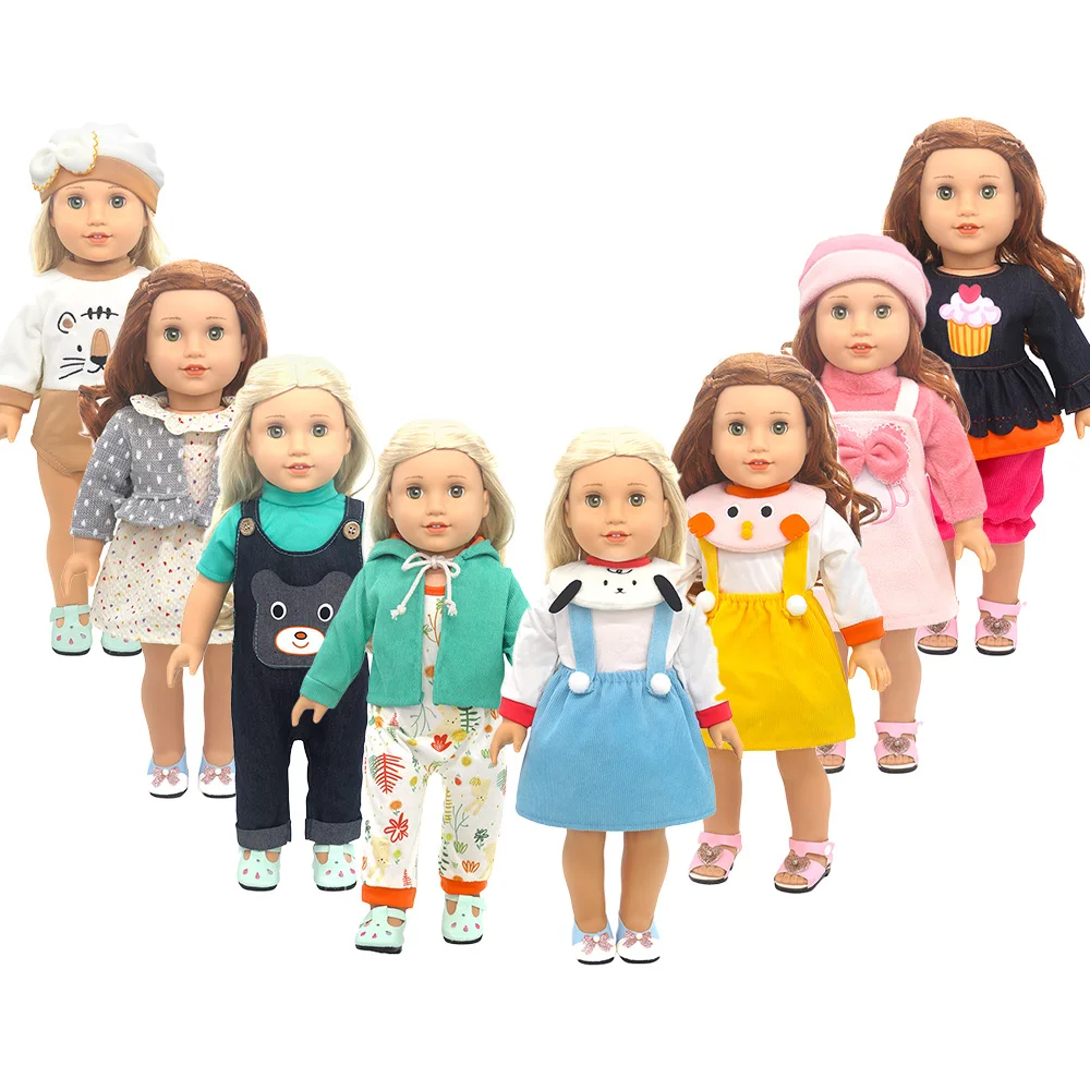 18-дюймовая кукла для девочки, синяя блузка, галстук, платье с цветами, Одежда для куклы, подарки для маленьких девочек
18-дюймовая кукла для девочки, синяя блузка, галстук, платье с цветами, Одежда для куклы, подарки для маленьких девочек