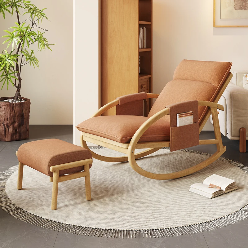 Nordic Modern Luxury Living Room Chairs Sofa Rocking Lounge Single Lazy Recliner Cushioned Adult Bedroom Relax Wooden Furniture
Nordic Modern Luxury Living Room Chairs Sofa Rocking Lounge Single Lazy Recliner Cushioned Adult Bedroom Relax Wooden Furniture