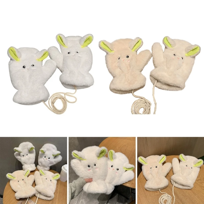Cute Cartoon Lamb Shape Gloves Women Furry Plush Thicken Mittens with String Rope Student Girls Winter Warm Full Finger Gloves
Cute Cartoon Lamb Shape Gloves Women Furry Plush Thicken Mittens with String Rope Student Girls Winter Warm Full Finger Gloves