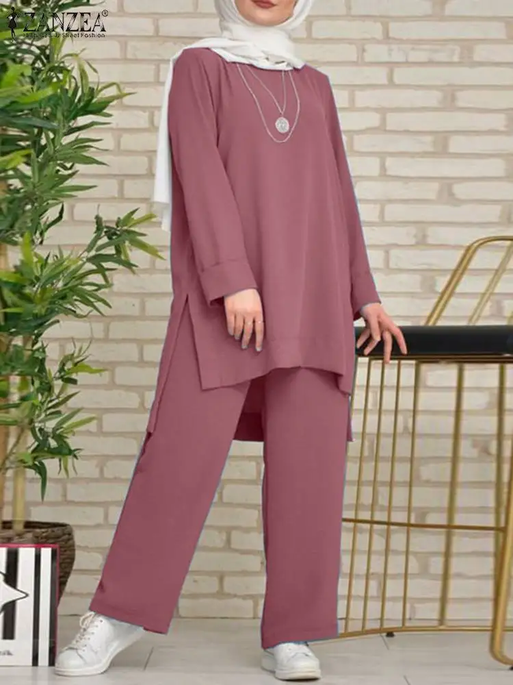 2024 ZANZEA Muslim Sets Fashion Long Sleeve Blouse Wide Leg Pants Suits Turkey Abaya Solid Islamic Clothing Women Matching Sets
2024 ZANZEA Muslim Sets Fashion Long Sleeve Blouse Wide Leg Pants Suits Turkey Abaya Solid Islamic Clothing Women Matching Sets