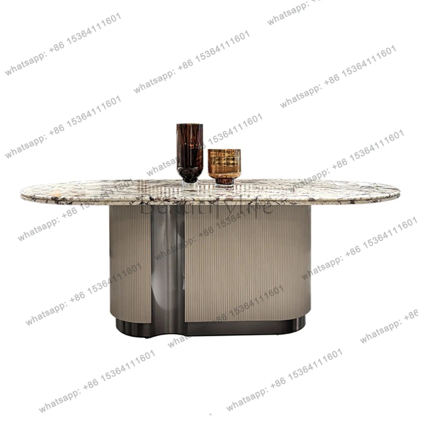 Designer Snow Mountain Flying Fox Natural Marble Luxury Stone Large Flat Oval Dining Table
Designer Snow Mountain Flying Fox Natural Marble Luxury Stone Large Flat Oval Dining Table