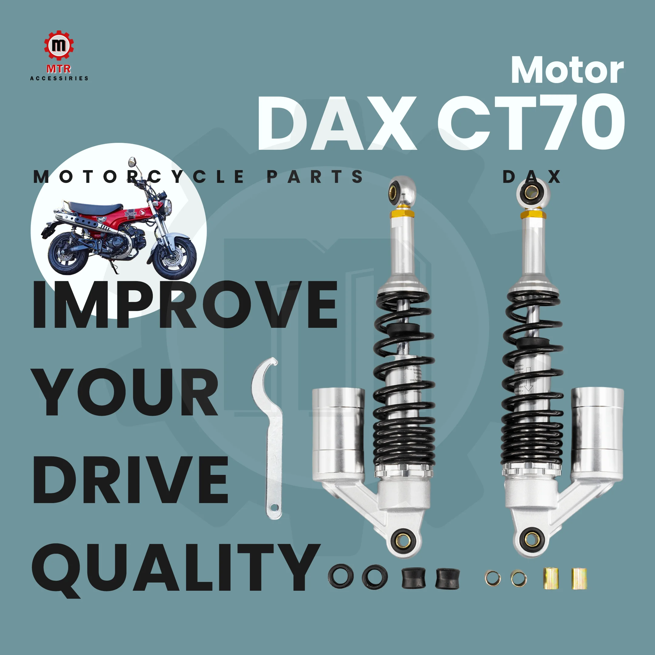 Амортизатор задний 330 мм с газовым цилиндром, черный, для HONDA DAX CT70 ST70 (детали для DAX CT70 ST70)
Амортизатор задний 330 мм с газовым цилиндром, черный, для HONDA DAX CT70 ST70 (детали для DAX CT70 ST70)