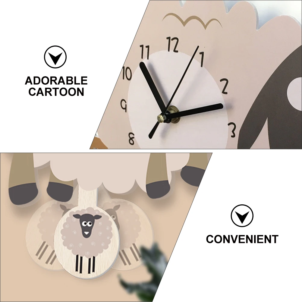Creative Cartoon Swinging Wall Lovely Sheep Silent Decorative Hanging Clock For Living Room Bedroom Office Nordic Artistic
Creative Cartoon Swinging Wall Lovely Sheep Silent Decorative Hanging Clock For Living Room Bedroom Office Nordic Artistic