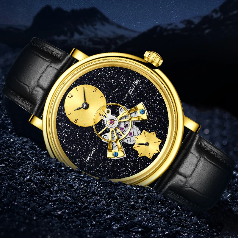 Shanghai Men's Watch The Bund Series 18K Gold Central Flywheel 43mm Automatic Mechanical Watch F28 Movement Sapphire Wristwatch
Shanghai Men's Watch The Bund Series 18K Gold Central Flywheel 43mm Automatic Mechanical Watch F28 Movement Sapphire Wristwatch