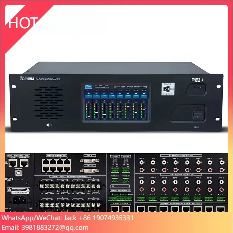 Thinuna PX-3000 FM Tuner Amp 20 Bus Type Matrix Broadcast System 8x8 Voice Alarm Evacuation Sound Host Audio Matrix Amplifier
Thinuna PX-3000 FM Tuner Amp 20 Bus Type Matrix Broadcast System 8x8 Voice Alarm Evacuation Sound Host Audio Matrix Amplifier