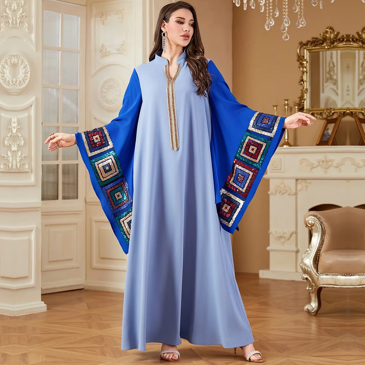 Fashion Muslim Women Abayas Sequins Maxi Dress Dubai Turkey Long Kaftan Ramadan Jalabiya Caftan Musulman Femme Djellaba Vestido
Fashion Muslim Women Abayas Sequins Maxi Dress Dubai Turkey Long Kaftan Ramadan Jalabiya Caftan Musulman Femme Djellaba Vestido