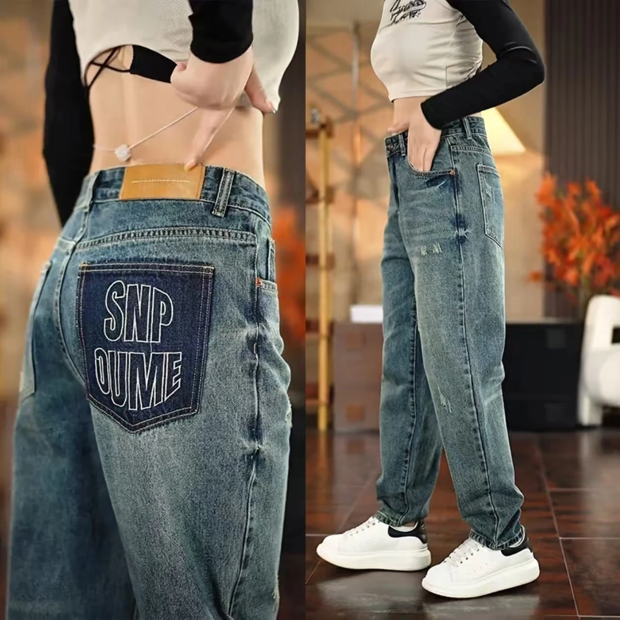 Мужские джинсы в американском стиле, повседневные, модные, свободного кроя, прямые, осенне-зимние, новые, универсальные, ретро, из износостойкого хлопка
Мужские джинсы в американском стиле, повседневные, модные, свободного кроя, прямые, осенне-зимние, новые, универсальные, ретро, из износостойкого хлопка