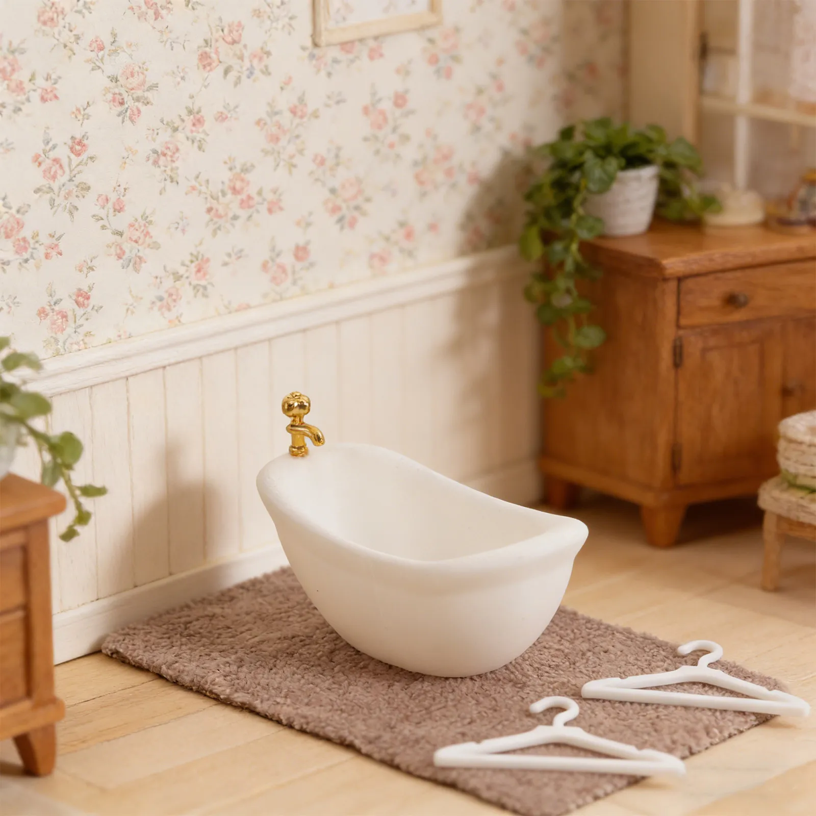 1Set Miniature Dollhouse Bathtub Furniture 1:12 Scale Realistic Bathroom Tub with Bath Rug Pretend Play Bathroom Decor
1Set Miniature Dollhouse Bathtub Furniture 1:12 Scale Realistic Bathroom Tub with Bath Rug Pretend Play Bathroom Decor