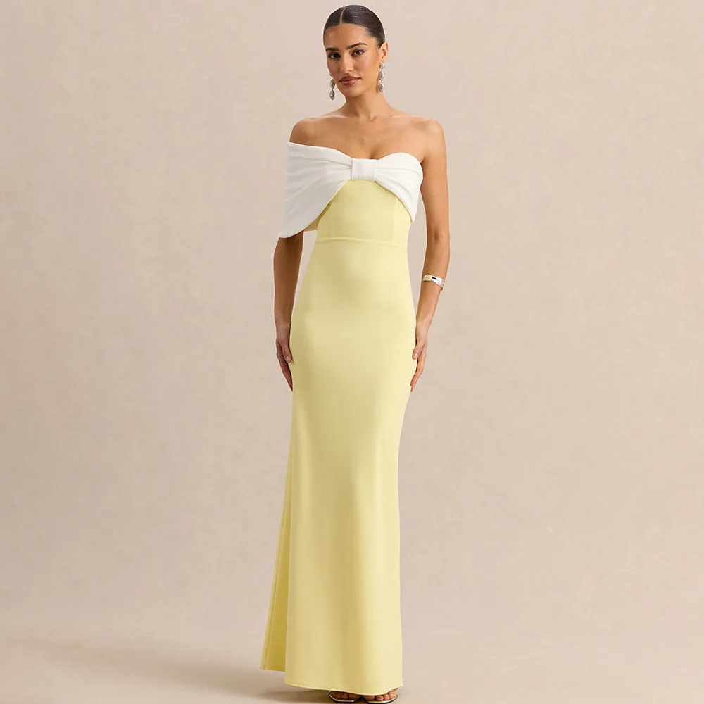 FL New Bowknot Camisole Design Elegant Dress Long Dress Sexy Slimming Backless Slit Dress For Women Color-Block Design 2026
FL New Bowknot Camisole Design Elegant Dress Long Dress Sexy Slimming Backless Slit Dress For Women Color-Block Design 2026