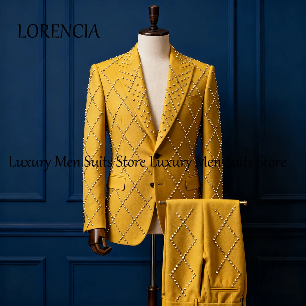 Роскошные мужские костюмы с бриллиантами, комплект из 2 предметов, однобортный свадебный смокинг жениха, мужской костюм, пиджак по индивидуальному заказу, брюки, ropa hombre
Роскошные мужские костюмы с бриллиантами, комплект из 2 предметов, однобортный свадебный смокинг жениха, мужской костюм, пиджак по индивидуальному заказу, брюки, ropa hombre