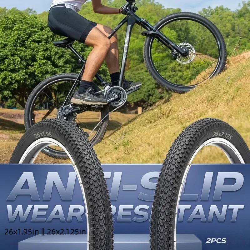 2PC 26 inch Bicycle Tire 26x1.95 26x2.125 MTB Mountain Bike Tires Anti-Slip Wear-Resistant Cycling Outer Tyres for Road Off-Road
2PC 26 inch Bicycle Tire 26x1.95 26x2.125 MTB Mountain Bike Tires Anti-Slip Wear-Resistant Cycling Outer Tyres for Road Off-Road