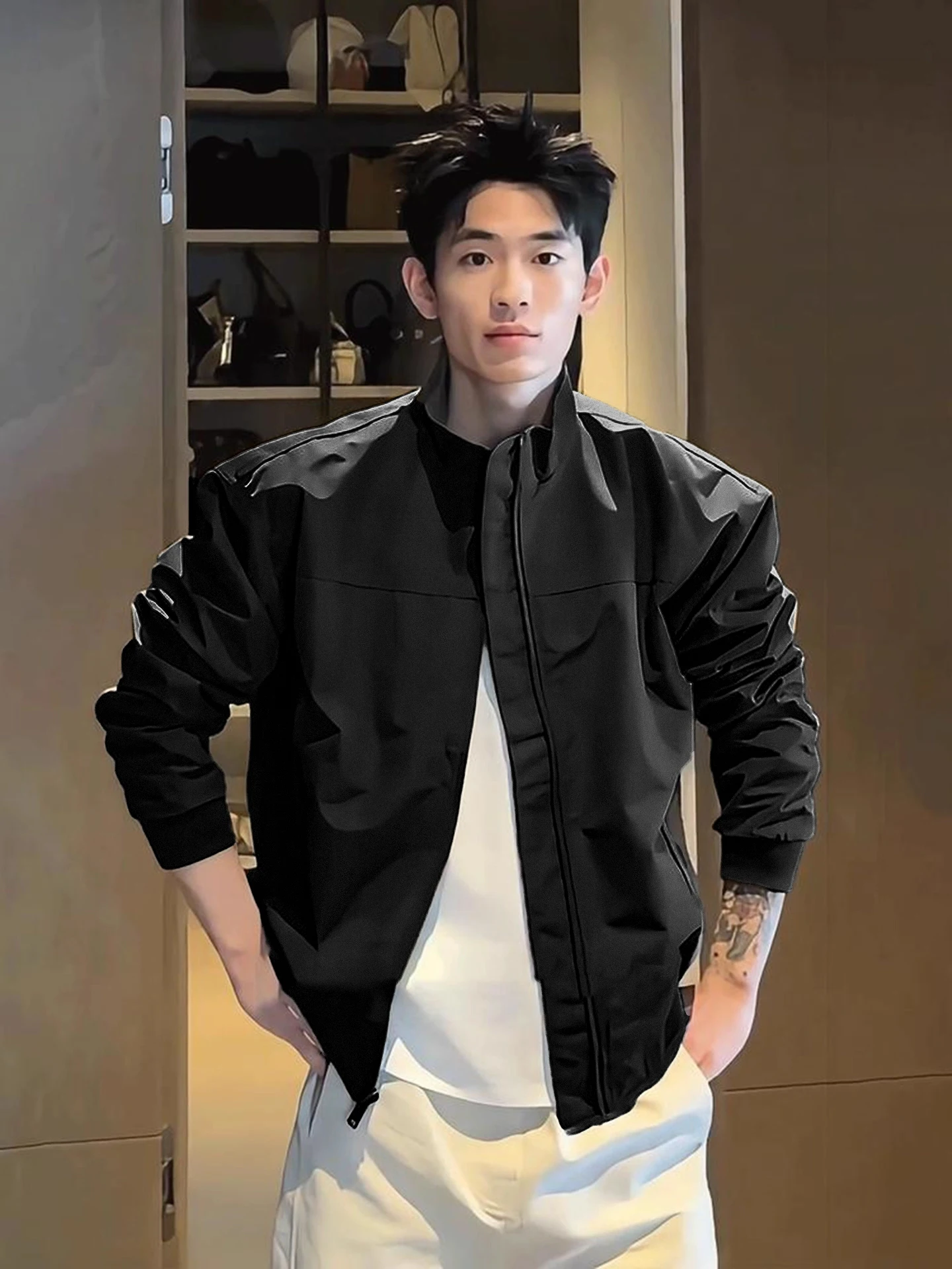American Style Pilot Jacket Short Coat Men's Autumn Ootd Hard Man's Outfit Baseball Style Standard Fit Youth Fashion
American Style Pilot Jacket Short Coat Men's Autumn Ootd Hard Man's Outfit Baseball Style Standard Fit Youth Fashion