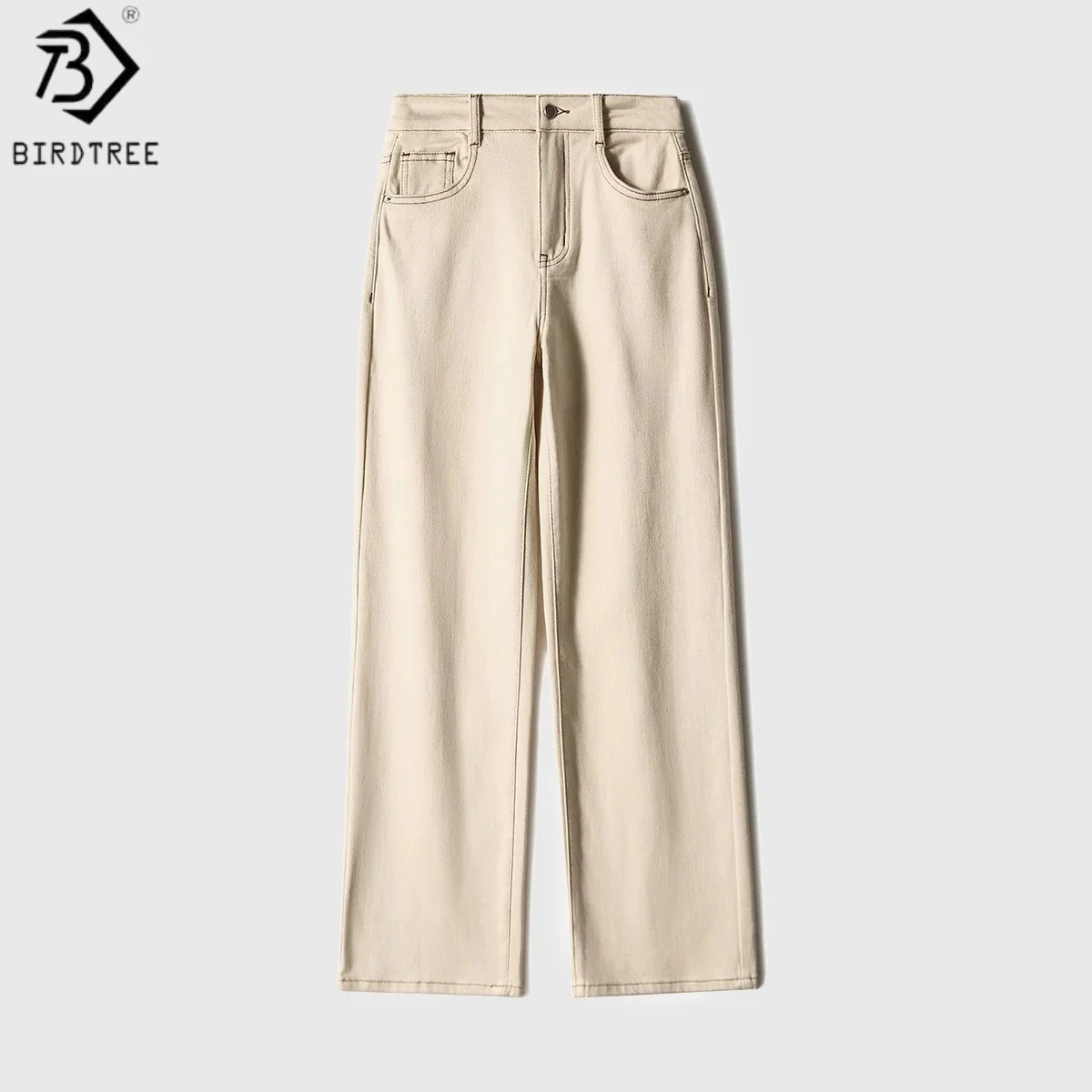 Джинсы Birdtree из смесовой ткани (хлопок и кашемир) для женщин, повседневные прямые брюки со средней посадкой, стиль для работы, новинка весны 2026, P61338JF
Джинсы Birdtree из смесовой ткани (хлопок и кашемир) для женщин, повседневные прямые брюки со средней посадкой, стиль для работы, новинка весны 2026, P61338JF