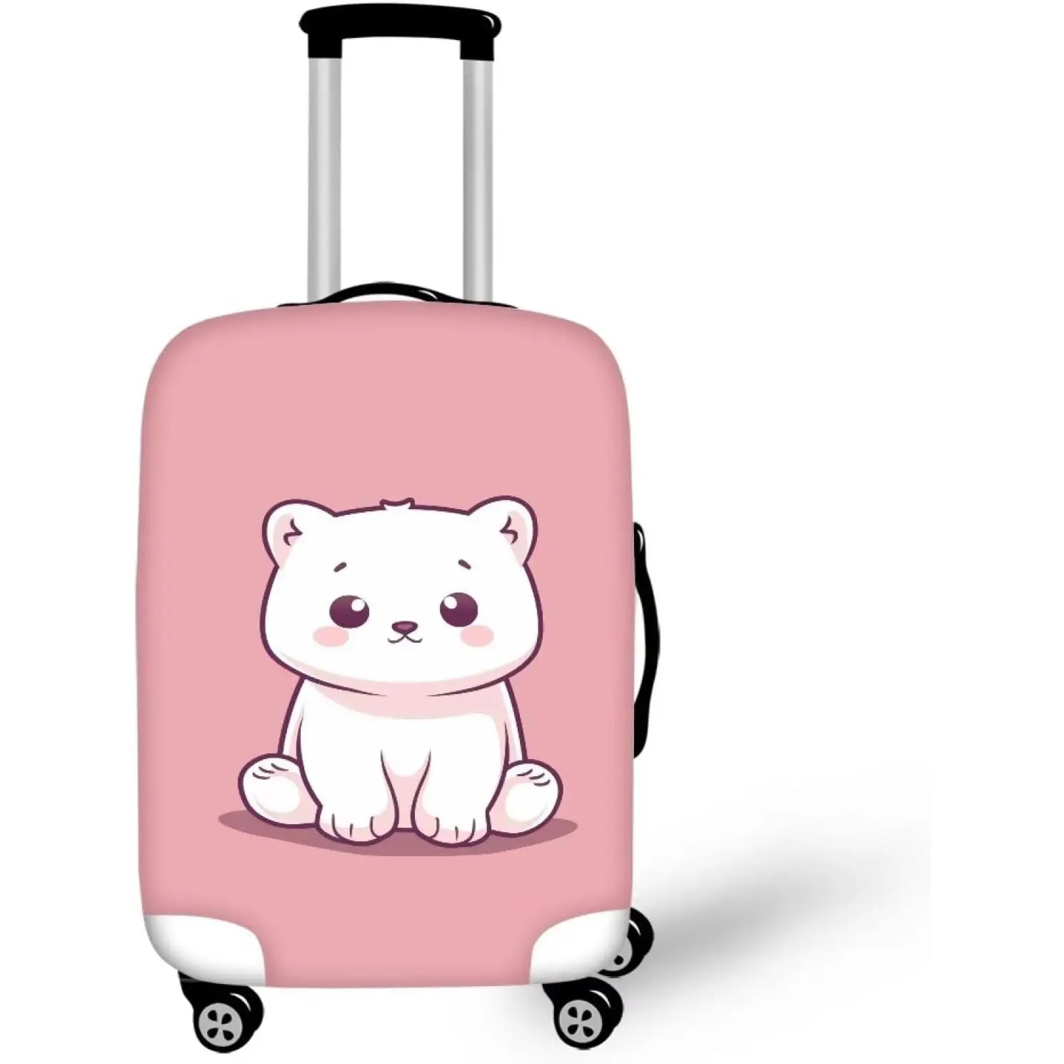 Кавайные чехлы для ручной клади с белым медведем, эластичные чехлы для чемоданов с милым принтом, дорожный чехол, защитные рукава, защита от износа и разрыва
Кавайные чехлы для ручной клади с белым медведем, эластичные чехлы для чемоданов с милым принтом, дорожный чехол, защитные рукава, защита от износа и разрыва