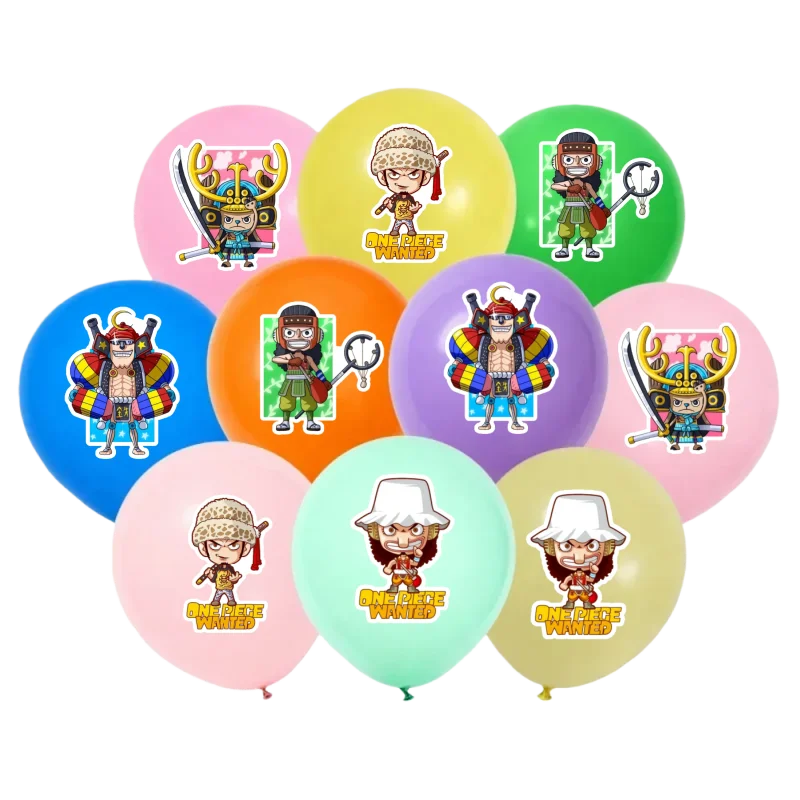 10/20pcs One Piece Balloons Luffy Zoro Chopper Usopp Sanji Franky Anime Cartoon Latex Balloon Happy Birthday Party Decor Kids BA
10/20pcs One Piece Balloons Luffy Zoro Chopper Usopp Sanji Franky Anime Cartoon Latex Balloon Happy Birthday Party Decor Kids BA