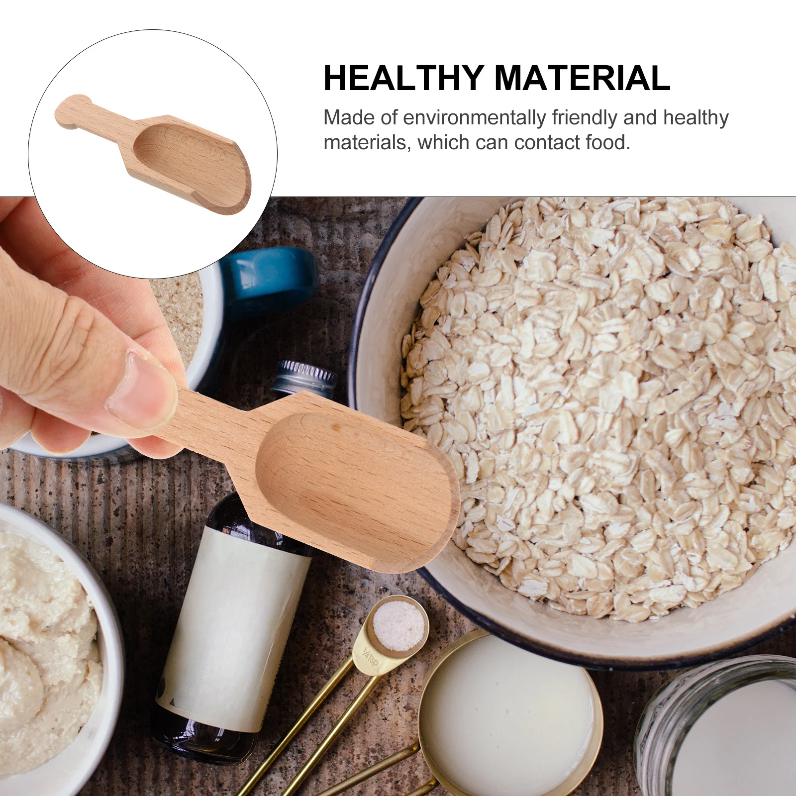 5pcs Wooden Spoons Natural Salt Shovel Tea Scoop For Salt Milk Powder Bath Herb Household Kitchen Utensils Tool
5pcs Wooden Spoons Natural Salt Shovel Tea Scoop For Salt Milk Powder Bath Herb Household Kitchen Utensils Tool