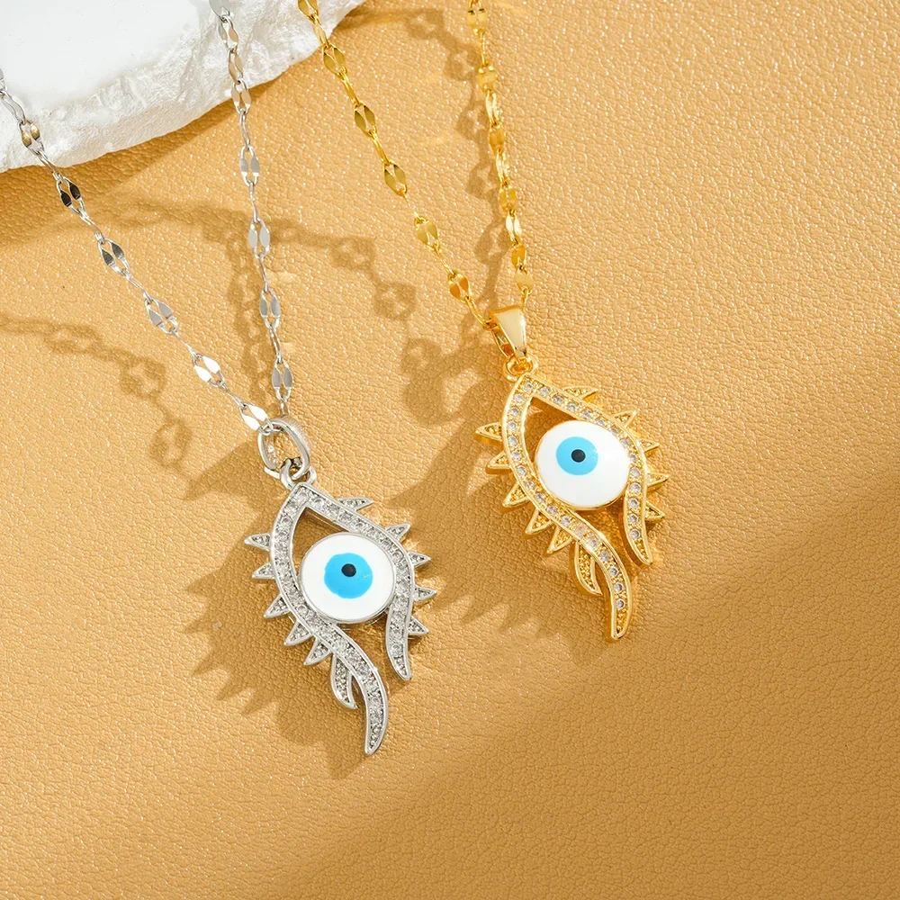 Hot-selling Devil's Eye titanium steel necklace for women, with a high-end, light luxury and versatile blue eyes 9527
Hot-selling Devil's Eye titanium steel necklace for women, with a high-end, light luxury and versatile blue eyes 9527