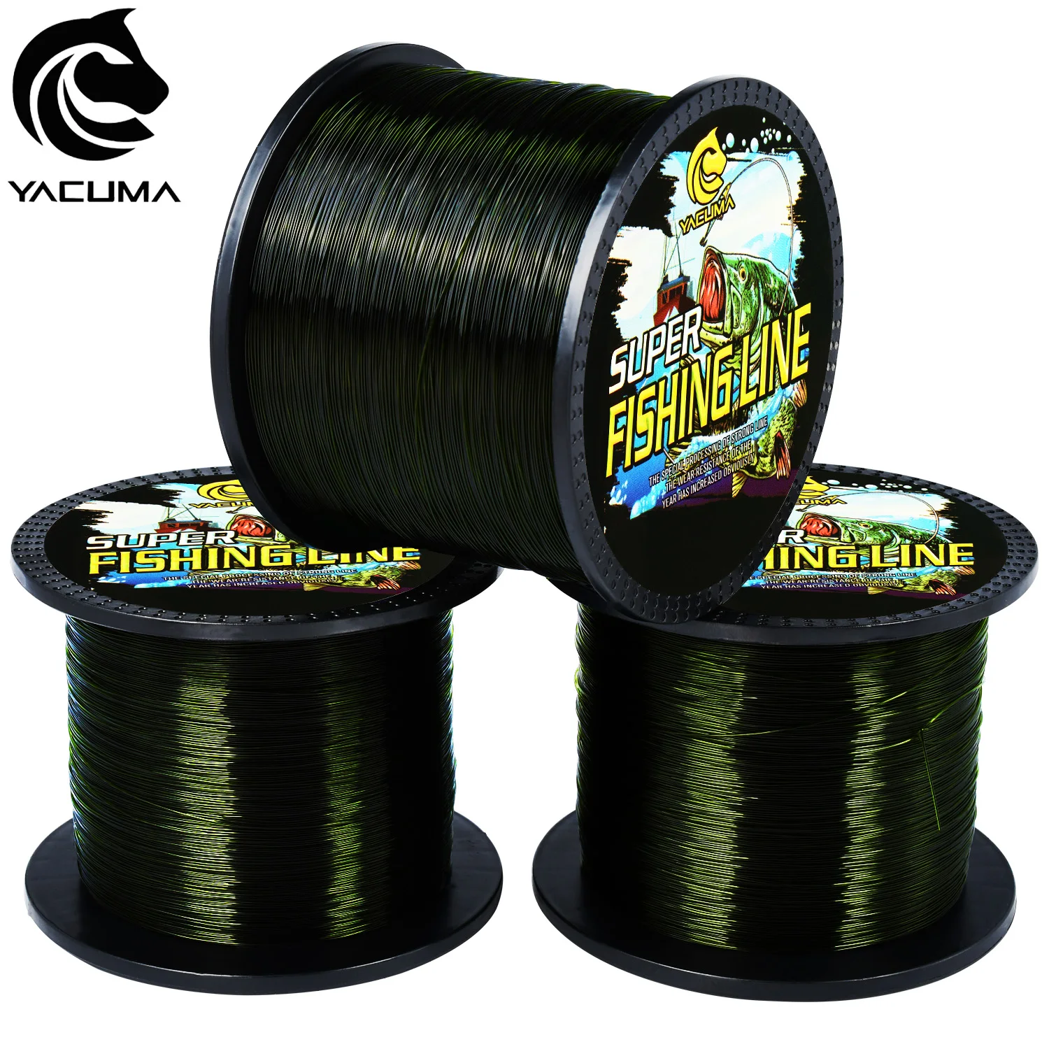 YACUMA Fishing Line 1000M-1093YDS Olive Green Monofilament Nylon Line 2LB-42LB Strength for Carp Bass Stream Ocean Fishing
YACUMA Fishing Line 1000M-1093YDS Olive Green Monofilament Nylon Line 2LB-42LB Strength for Carp Bass Stream Ocean Fishing
