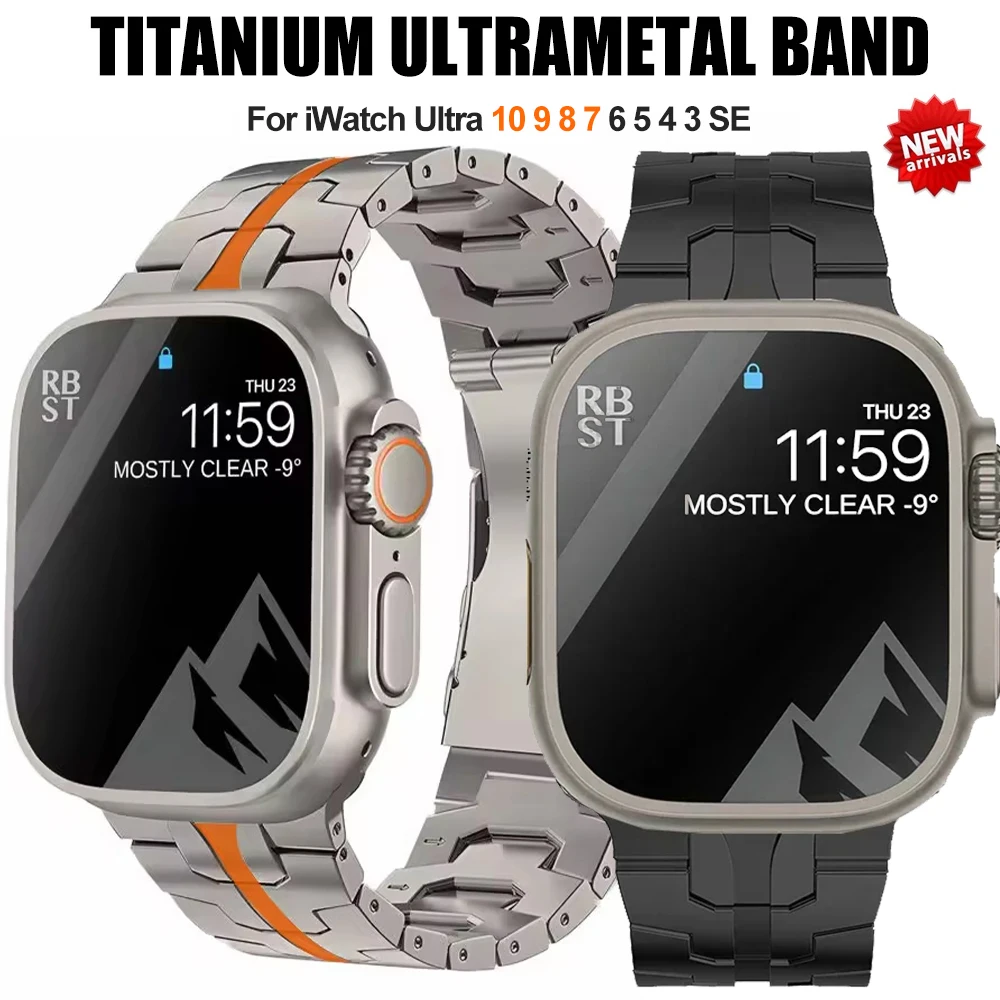 Titanium Strap for Apple Watch Ultra2 49mm 46mm 45mm 44mm 38mm 41mm Band Luxury Men's Style Bracelet for IWatch 10 9 8 7 6 5 4 3
Titanium Strap for Apple Watch Ultra2 49mm 46mm 45mm 44mm 38mm 41mm Band Luxury Men's Style Bracelet for IWatch 10 9 8 7 6 5 4 3