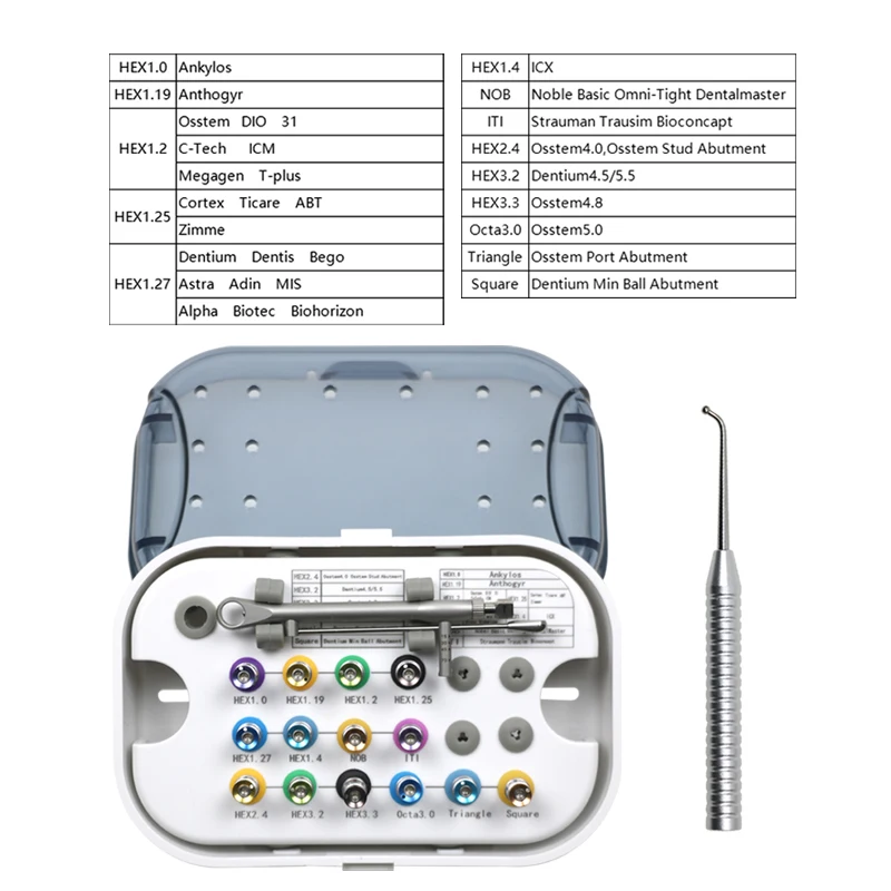 GREATLH Dental Implant Screw Driver with 14pcs Screw Driver Universal Restoration Tools Kit Dental Instrument
GREATLH Dental Implant Screw Driver with 14pcs Screw Driver Universal Restoration Tools Kit Dental Instrument