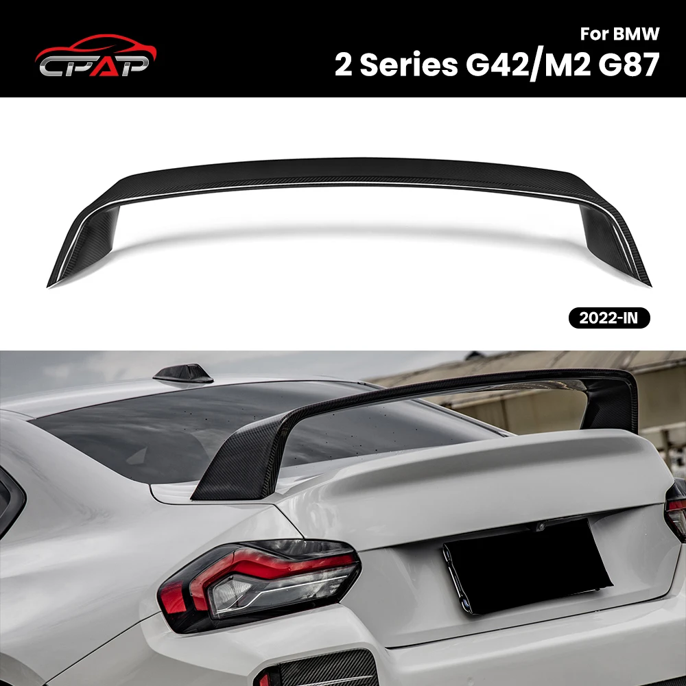 Real Dry Carbon Fiber Rear Wing Trunk Spoiler Car Styling Tail Fin For BMW 2 Series G42/M2 G87 MP Style 2022-IN
Real Dry Carbon Fiber Rear Wing Trunk Spoiler Car Styling Tail Fin For BMW 2 Series G42/M2 G87 MP Style 2022-IN