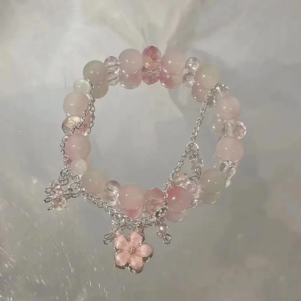 Elegant Flower Crystal Beaded Bracelet for Women, Sweet Cherry Blossom Design, Y2K Style Party Jewelry Gift
Elegant Flower Crystal Beaded Bracelet for Women, Sweet Cherry Blossom Design, Y2K Style Party Jewelry Gift