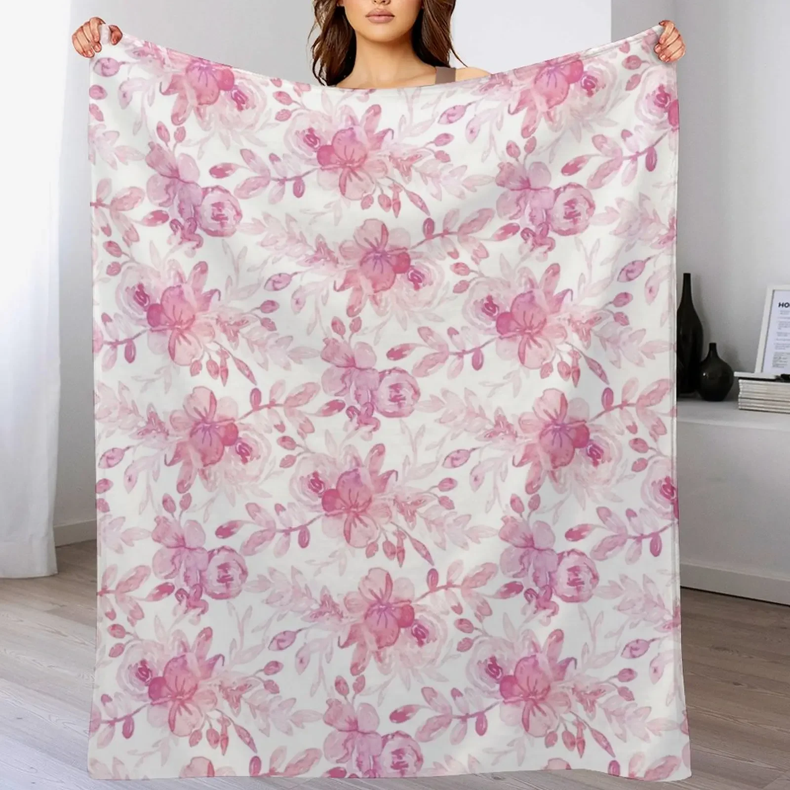 Simple Soft Watercolor Chintz in Pastel Pink on White Throw Blanket Soft Cozy Blanket for Pet Kids Adults
Simple Soft Watercolor Chintz in Pastel Pink on White Throw Blanket Soft Cozy Blanket for Pet Kids Adults