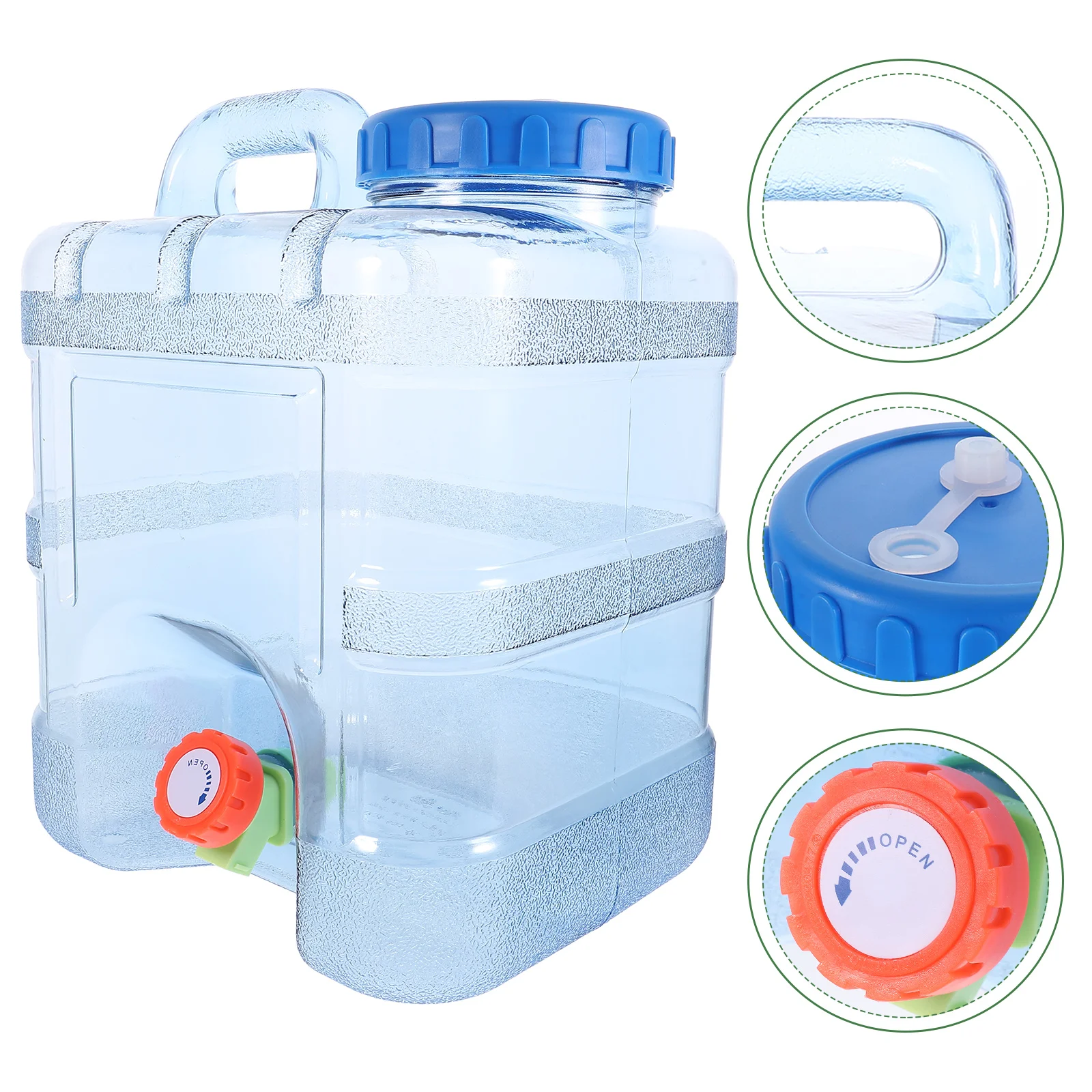 Outdoor Bucket Water Jugs Hiking Bottle Camping Container Carrying PC with Spigot Fitness Handheld
Outdoor Bucket Water Jugs Hiking Bottle Camping Container Carrying PC with Spigot Fitness Handheld