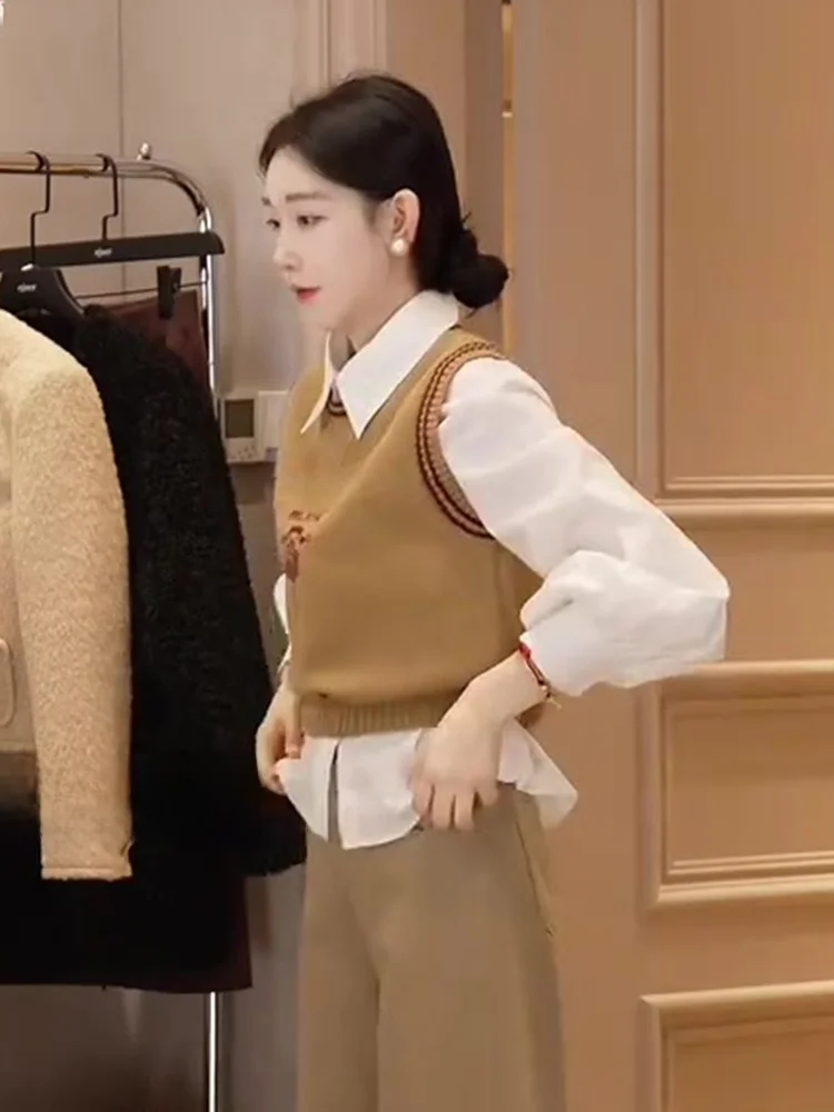 Oajer Flagship Store Knitted Coffee Color Vest Autumn Winter Style College Fashion Short Length Commute Wind Ladies Jacket
Oajer Flagship Store Knitted Coffee Color Vest Autumn Winter Style College Fashion Short Length Commute Wind Ladies Jacket