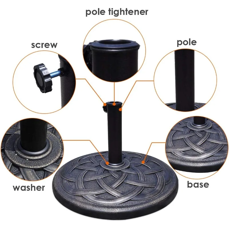 43lbs Patio Market Umbrella Base, Heavy Duty Outdoor Stand, Cast Iron Umbrella Holder For Garden Beach, Classic Round Um
43lbs Patio Market Umbrella Base, Heavy Duty Outdoor Stand, Cast Iron Umbrella Holder For Garden Beach, Classic Round Um
