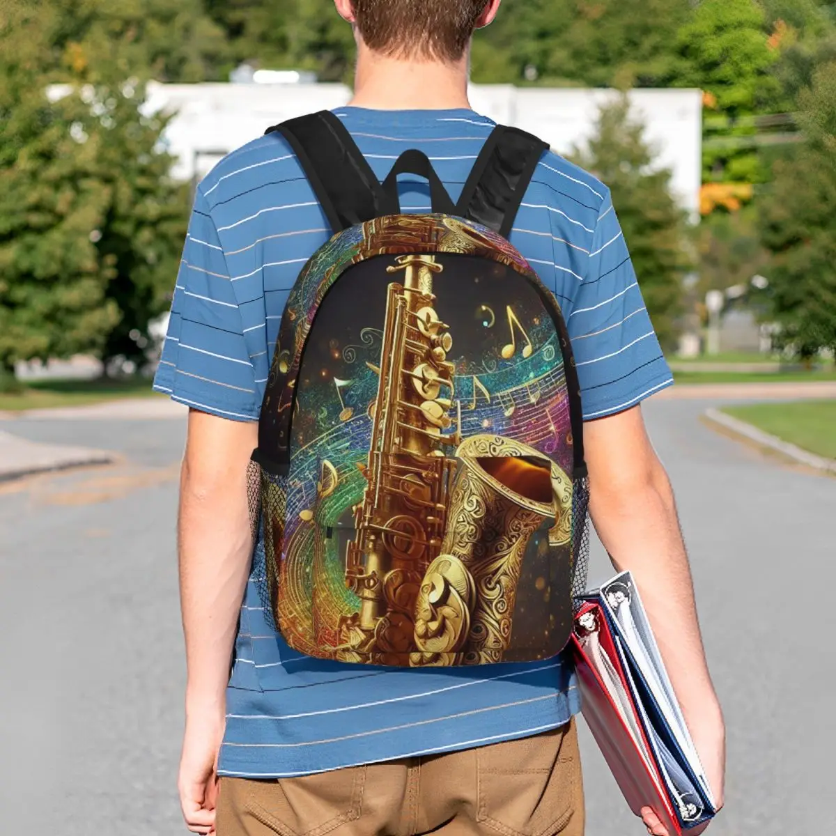 Saxophone And Music Pattern Backpack Student BookBag Children School Bag Laptop Shoulder Bags for Men Women
Saxophone And Music Pattern Backpack Student BookBag Children School Bag Laptop Shoulder Bags for Men Women