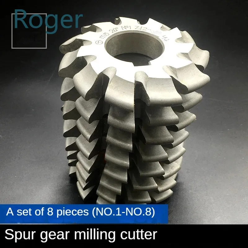 Spur gear milling cutter M3.75 M4 M4.5 M5 M6 M7 M8 M9 M10 Modulus PA20 degrees NO.1-NO.8 8pcs/set HSS Disc milling cutter
Spur gear milling cutter M3.75 M4 M4.5 M5 M6 M7 M8 M9 M10 Modulus PA20 degrees NO.1-NO.8 8pcs/set HSS Disc milling cutter