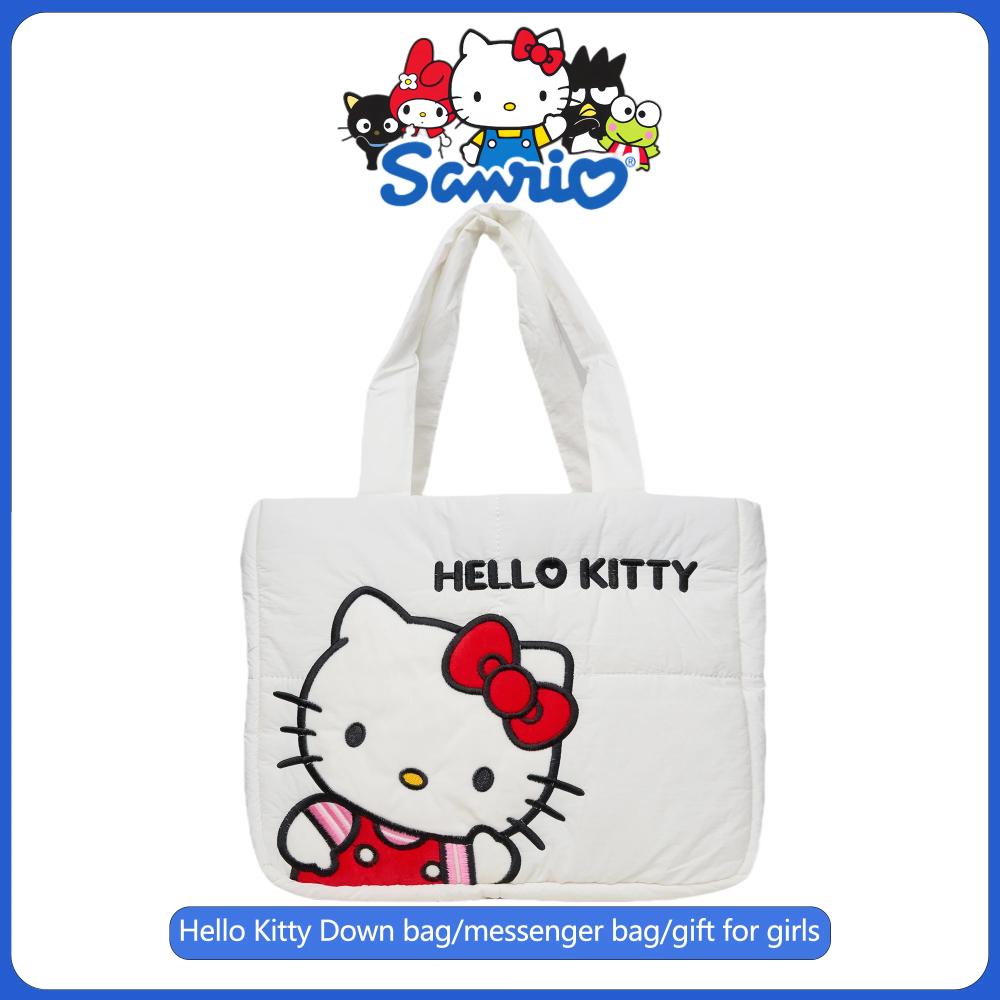 Sanrio Kawaii Hello Kitty Kuromi Tote Bags Cute My Melody Pochacco Cartoon Down Cotton Large Capacity Shoulder Bag Gifts Girls
Sanrio Kawaii Hello Kitty Kuromi Tote Bags Cute My Melody Pochacco Cartoon Down Cotton Large Capacity Shoulder Bag Gifts Girls