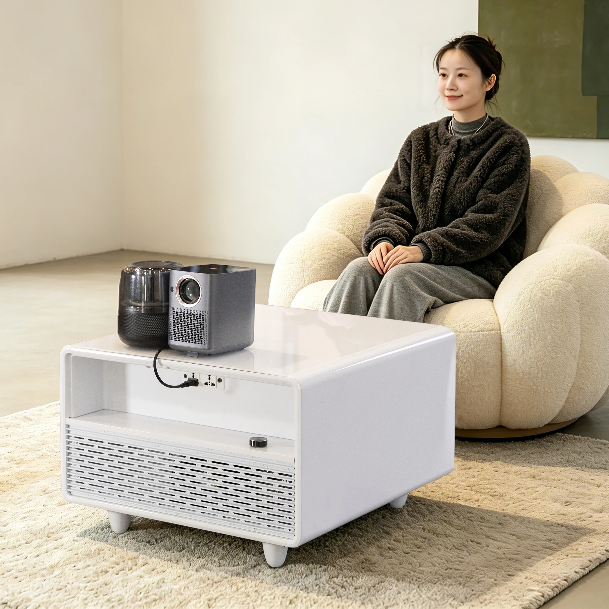 Mini Fridge Side Table 65L Bedside Coffee Table With Adjustable Temperature Control And Dual Power Sockets
Mini Fridge Side Table 65L Bedside Coffee Table With Adjustable Temperature Control And Dual Power Sockets