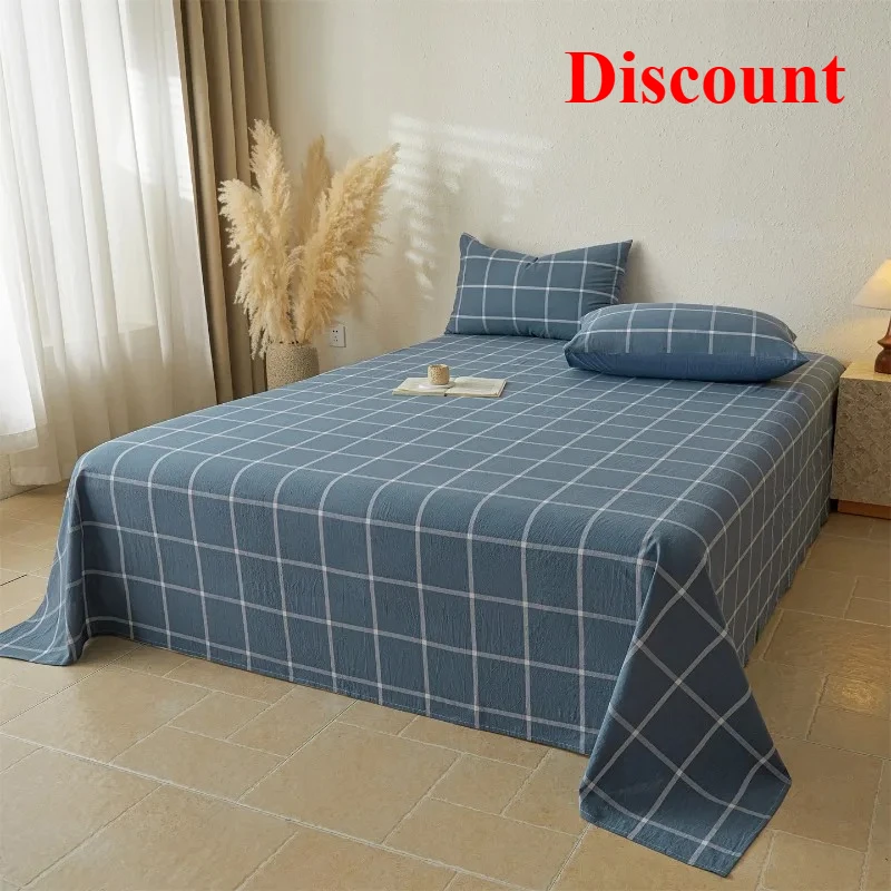 Cotton washed cotton plaid sheets single piece without pillowcase skin-friendly cotton sheets student dormitory
Cotton washed cotton plaid sheets single piece without pillowcase skin-friendly cotton sheets student dormitory