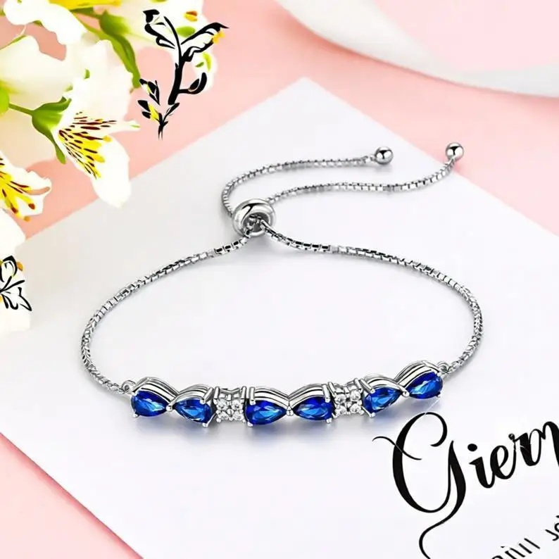 Изящные регулируемые браслеты из стерлингового серебра 925 пробы с геометрическим синим кристаллом и кубическим цирконом для женщин, модные ювелирные изделия для свадебной вечеринки, подарки
Изящные регулируемые браслеты из стерлингового серебра 925 пробы с геометрическим синим кристаллом и кубическим цирконом для женщин, модные ювелирные изделия для свадебной вечеринки, подарки