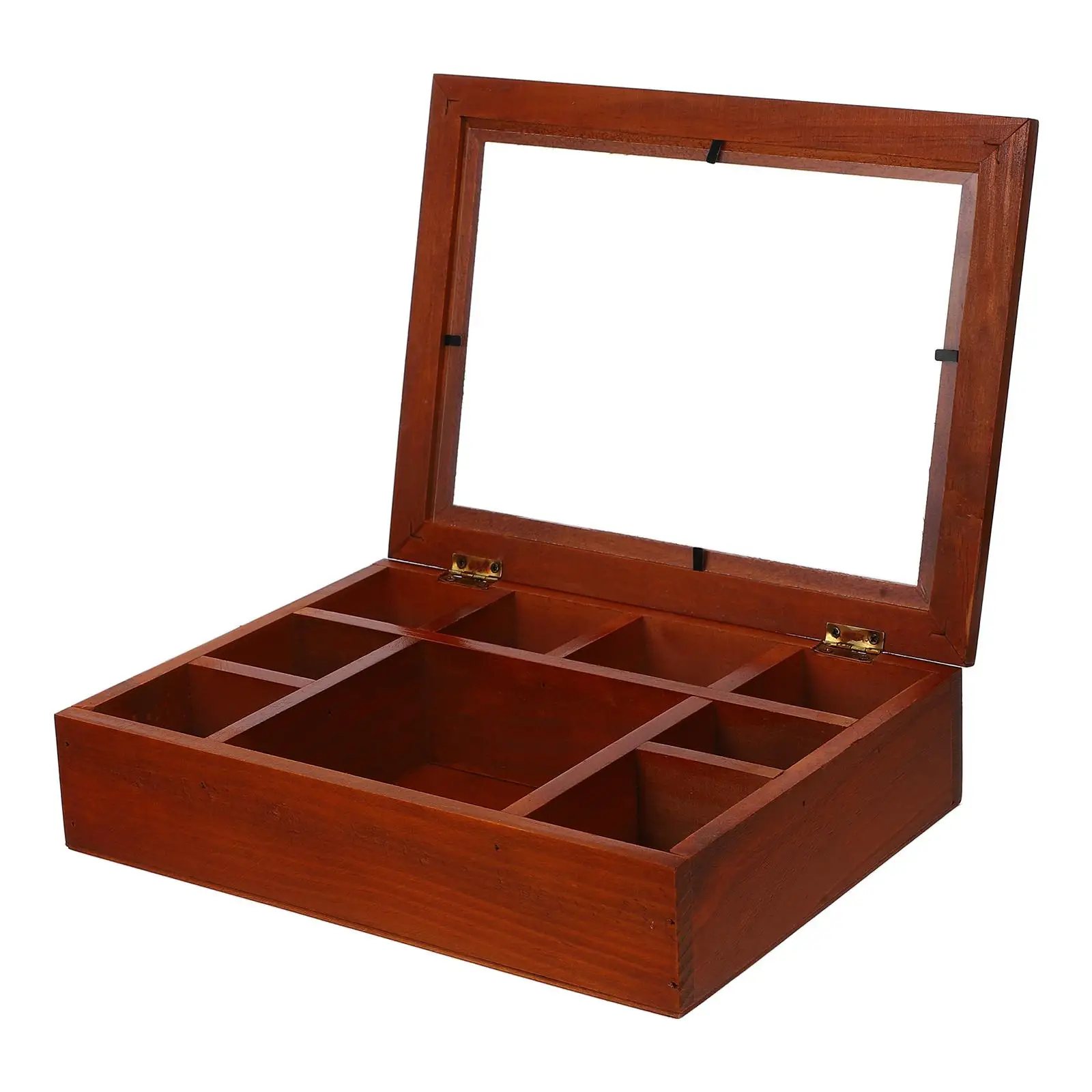 1pc Wooden Jewelry Storage Box With Acrylic Lid 9- -Grid Compartment Tea Bag Box Instant Coffee Storage Box Tea Bag Holder
1pc Wooden Jewelry Storage Box With Acrylic Lid 9- -Grid Compartment Tea Bag Box Instant Coffee Storage Box Tea Bag Holder