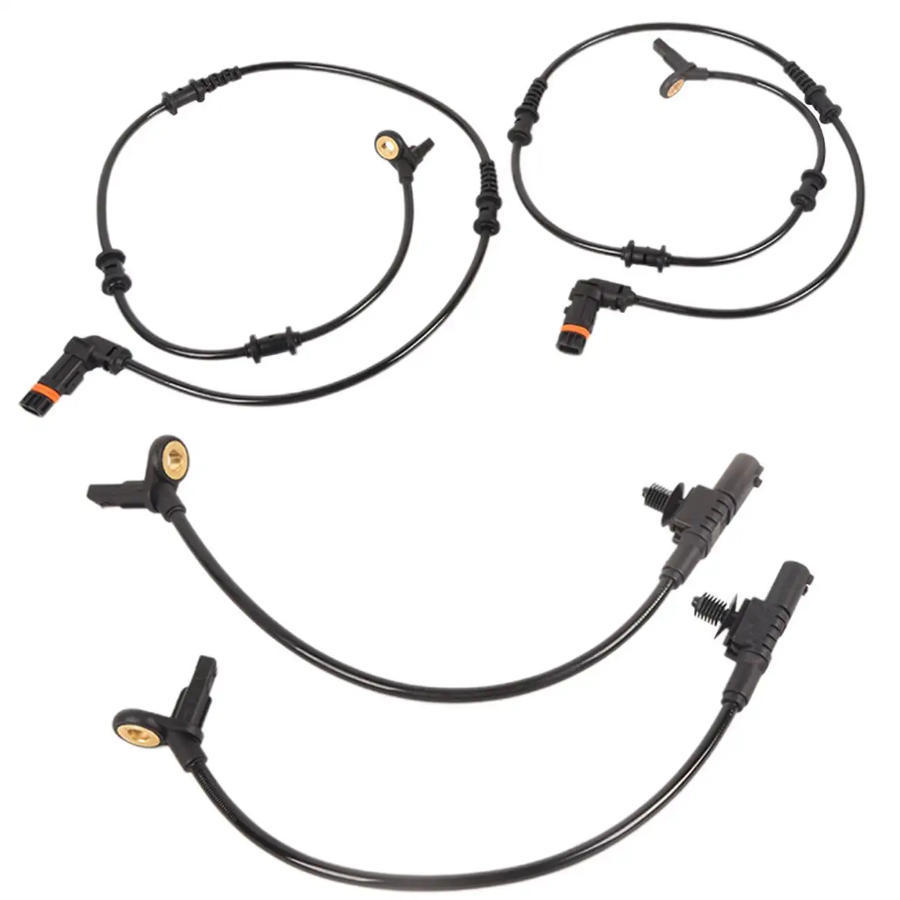 Комплект датчиков скорости колеса из 4 предметов для Mercedes-Benz ML350 R350 ABS спереди и сзади 1645400917
Комплект датчиков скорости колеса из 4 предметов для Mercedes-Benz ML350 R350 ABS спереди и сзади 1645400917