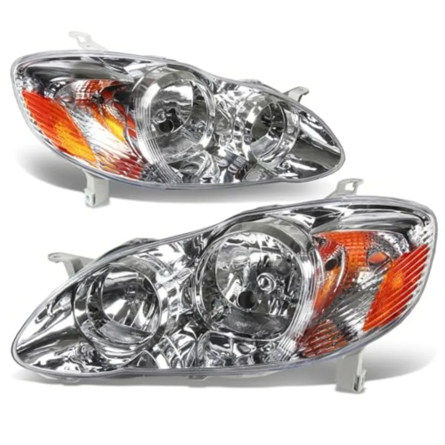 Headlights Assembly Compatible with 2003-2008 Corolla E120 Driver and Passenger Side Halogen Headlamps Replacement OE Style Ch
Headlights Assembly Compatible with 2003-2008 Corolla E120 Driver and Passenger Side Halogen Headlamps Replacement OE Style Ch