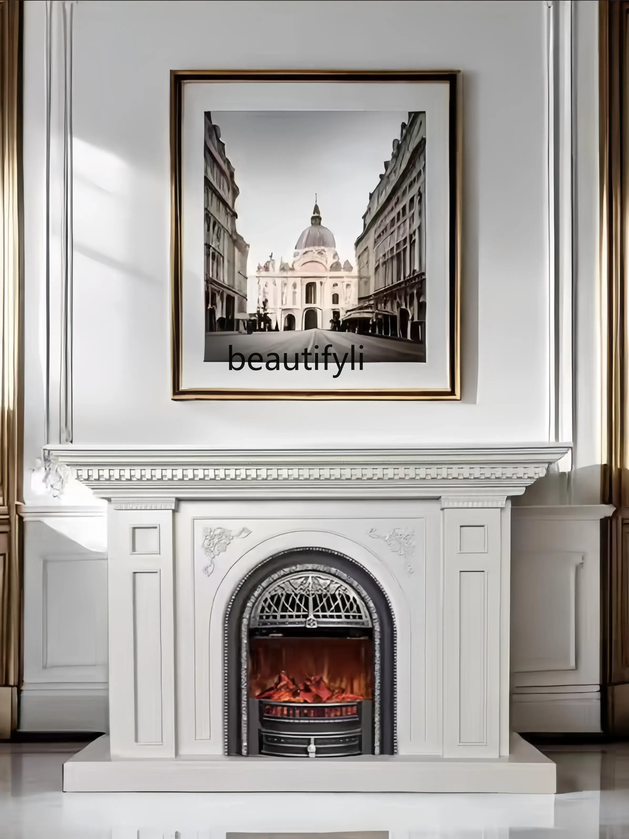 Living room entrance cabinet retro solid wood fireplace decorative cabinet American simulation fire fireplace cabinet
Living room entrance cabinet retro solid wood fireplace decorative cabinet American simulation fire fireplace cabinet