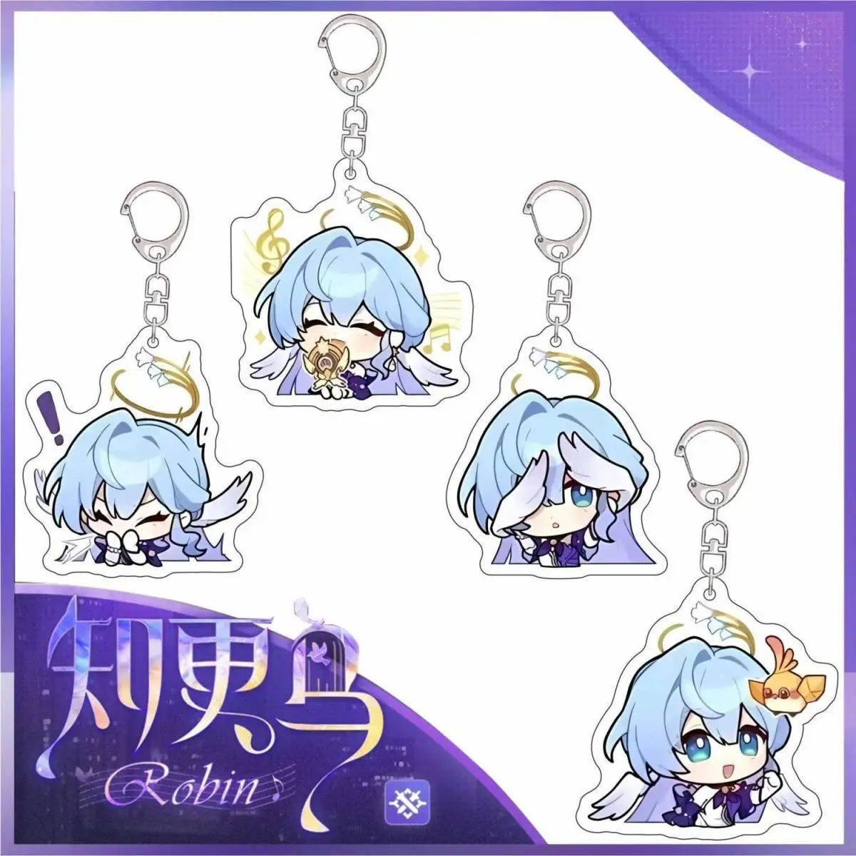 4Pcs Honkai: Star Rail Robin Key Chain Keychain Ring For Accessories Bag Pendant Keyring Fans Gift
4Pcs Honkai: Star Rail Robin Key Chain Keychain Ring For Accessories Bag Pendant Keyring Fans Gift