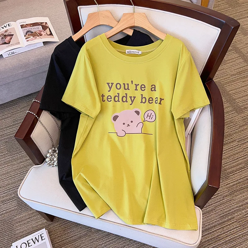 170Kg Plus Size Women's Bust 170 Summer Loose Round Neck Short Sleeve Cartoon Printed T-shirt Black Green 5XL 6XL 7XL 8XL 9XL
170Kg Plus Size Women's Bust 170 Summer Loose Round Neck Short Sleeve Cartoon Printed T-shirt Black Green 5XL 6XL 7XL 8XL 9XL